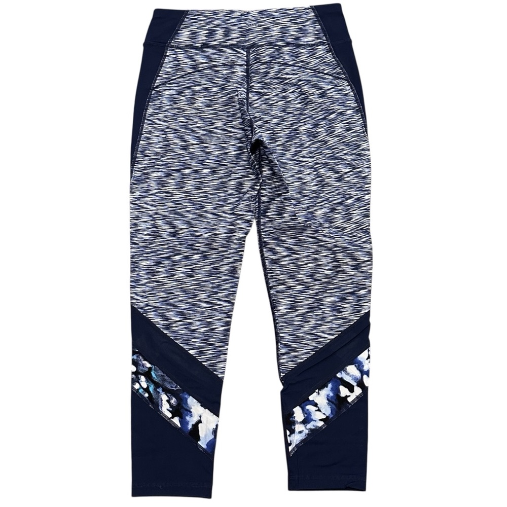 Calvin Klein Performance Quick Dry Blue and White Activewear Leggings Medium - Picture 3 of 5